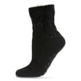thumbnail image 1 of MeMoi Pom Cross Sherpa Top Lined Lounge Sock - Womens - Female, One Size, Ivory, 1 of 2