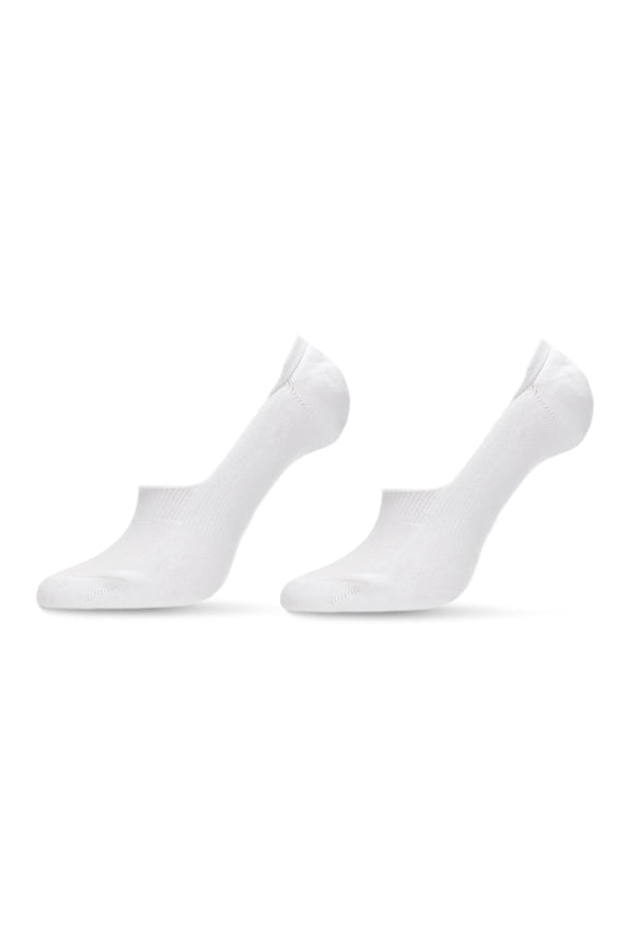 Popular Invisible Cushion Sneaker Socks Liners 2 Pack - Womens - Female, One Size, White-White