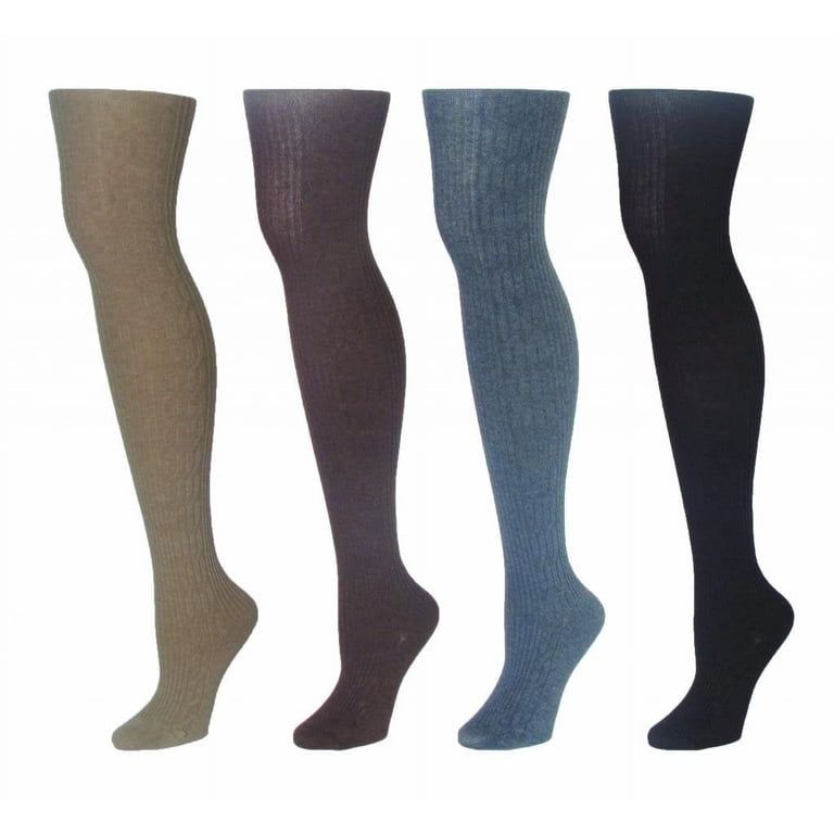 MeMoi, Portland Side Cable Knit Sweater Tights, Womens, M-L