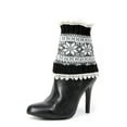 thumbnail image 1 of MeMoi Prancer Fair Isle Boot Toppers - Womens - Female (One Size, Ivory), 1 of 2