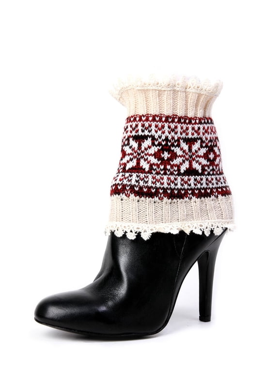 Prancer Fairisle Boot Toppers - Womens - Female, One Size, Ivory