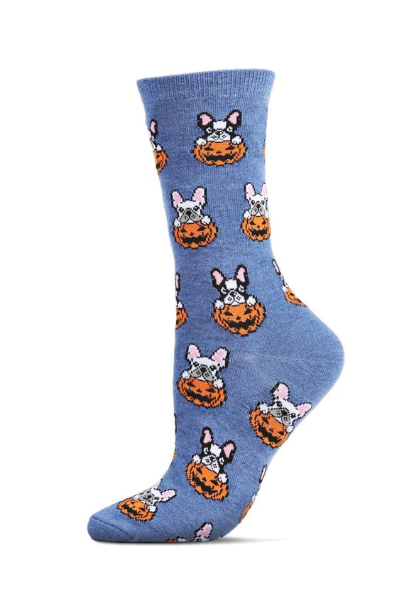 Pumpkin Puppy Holiday Crew Socks - Mens - Male