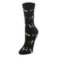 thumbnail image 1 of MeMoi Puppy Parade Beagle & Pitbull Bamboo Blend Crew Socks - Womens - Female, 9-11, Black, 1 of 7