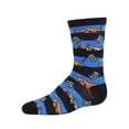 thumbnail image 1 of MeMoi Boys' Race Car Rayon from Bamboo Crew Socks - Boys - Male, 6-7, Black, 1 of 9