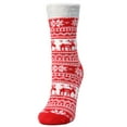 thumbnail image 1 of MeMoi Reindeer Dual Layer Lurex Crew Socks - Womens - Female, 9-11, Black, 1 of 2