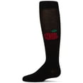thumbnail image 1 of MeMoi Ribbed Cotton-Rich "School Apple" Embroidered Knee Sock - Girls - Female, 10, Black, 1 of 2