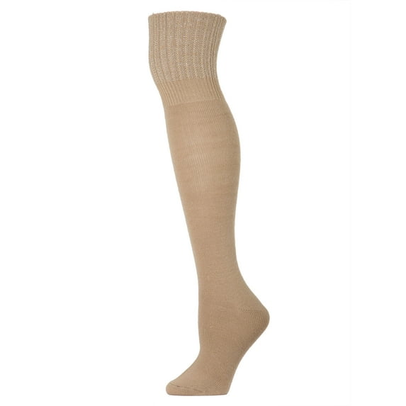 MeMoi Ribbed Cuff Omni Cotton Blend Knee High Socks - Womens - Female