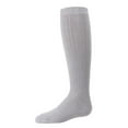thumbnail image 1 of MeMoi  Ribbed Shimmer Knee-High Socks - Girls - Female, 10, Silver, 1 of 7