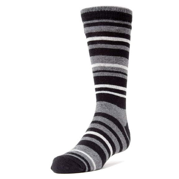 MeMoi Rings and Rungs Cotton Blend Striped Socks - Boys - Male, 8-9, Black