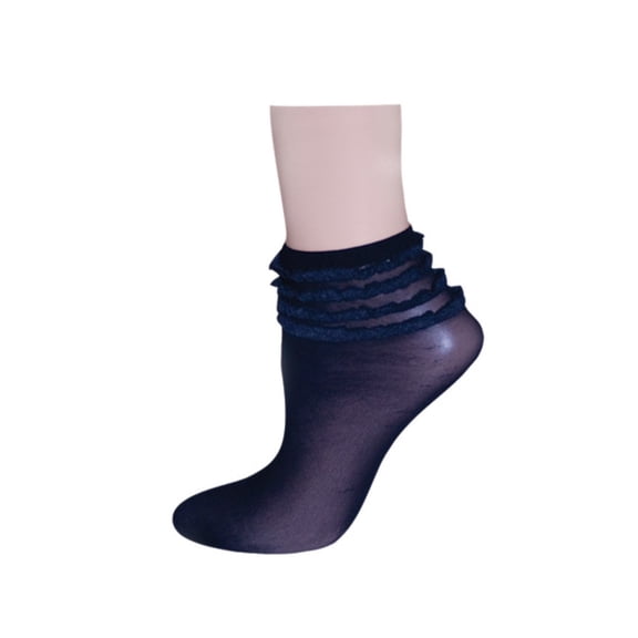 MeMoi Women's Ruffelina Thunder Ankle Socks - Womens - Female, One Size, Thunder