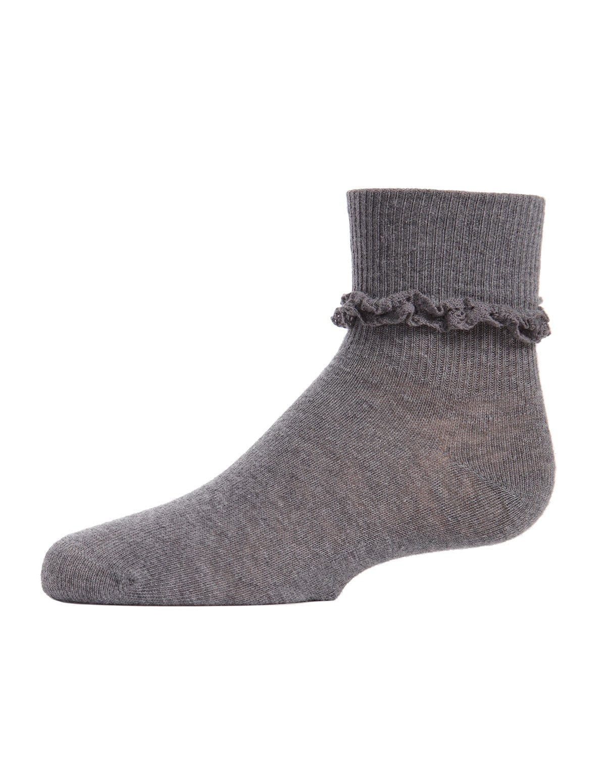 MeMoi Girls Eyelet-Ruffle-Trim Cotton-Rich Ankle Sock - Girls - Female ...