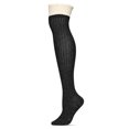 thumbnail image 1 of MeMoi Ruffle N Shimmer Cotton-Blend Over-The-Knee Socks - Womens - Female, One Size, Gargoyle, 1 of 4