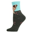 thumbnail image 1 of MeMoi Saint Bernard Limited Edition Art Crew Socks | Women's Socks One Size / Blue, 1 of 4