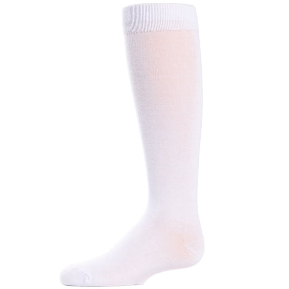 MeMoi School Socks Knee High Socks | MeMoi Plain Knee High Socks for Girls 11-13 / White SP 1019