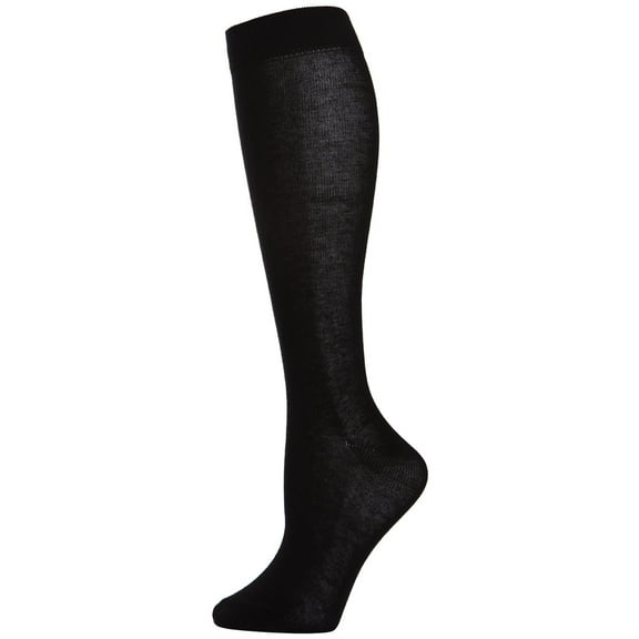 MeMoi School Socks Knee High Socks | MeMoi Plain Knee High Socks for Girls 9-11 / Black SP 1019