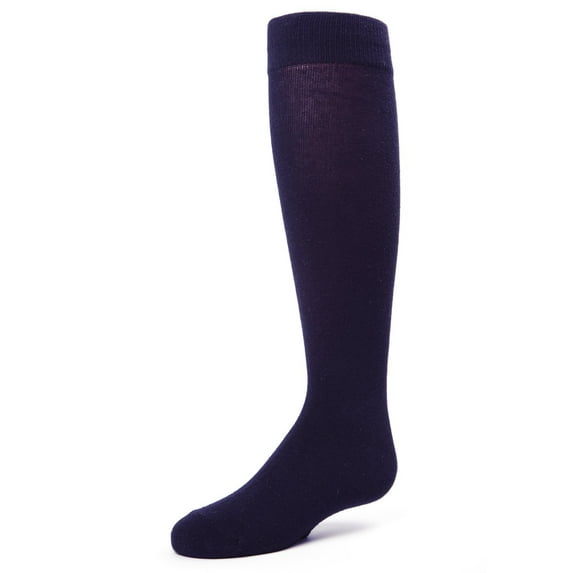 MeMoi School Socks Knee High Socks | MeMoi Plain Knee High Socks for Girls 9-11 / Navy SP 1019