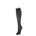 thumbnail image 1 of MeMoi Sexy Lace Open Knit Knee High Socks - Womens - Female, One Size, Black, 1 of 1