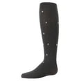 thumbnail image 1 of MeMoi Shimmering Star-Gazer Opaque Tights - Girls - Female, 6-8, Black, 1 of 5