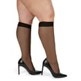 thumbnail image 1 of MeMoi Silky Sheer Plus Size Curvy Knee High Stockings 2 Pack - Mens - Male, 1 of 12