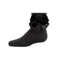 thumbnail image 1 of MeMoi  Silky Side Bow Anklet Socks - Girls - Female, 10, Black, 1 of 12