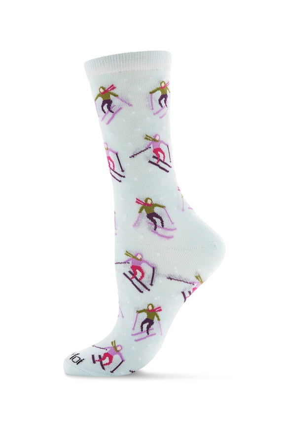 Skiing Paradise Bamboo Blend Crew Socks - Mens - Male