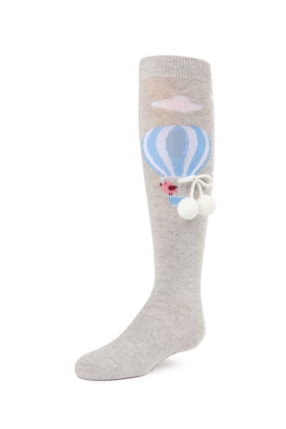 Sky's The Limit Girls Pom-Pom Knee Socks - Girls - Female, 4, Blue