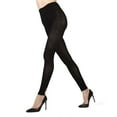 thumbnail image 1 of MeMoi Sleek Footless Cotton Blend Sweater Tights - Womens - Female (Medium/Large, Black), 1 of 9
