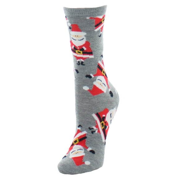 MeMoi Smiling Santa Claus Crew Socks - Womens - Female