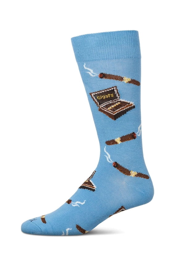 Smoker's Delight Cigar Bamboo Blend Men's Socks - Mens - Male, 10-13, Blue