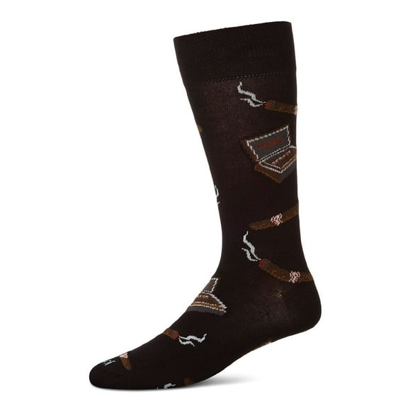 MeMoi Smoker's Delight Cigar Bamboo Blend Men's Socks - Mens - Male, 10-13, Black