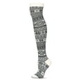 thumbnail image 1 of MeMoi Snow Flakes & Stripes Over The Knee Socks - Womens - Female, One Size, Ivory, 1 of 5
