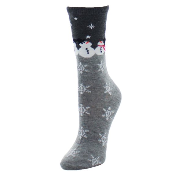 MeMoi Snowman & Snowflake Crew Socks - Womens - Female