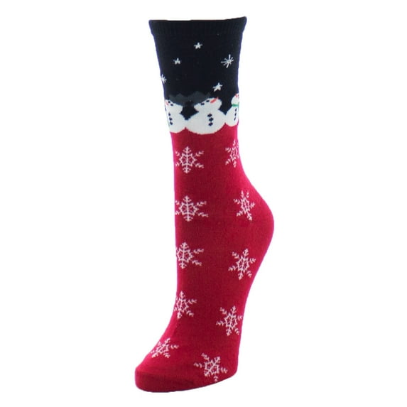 MeMoi Snowman & Snowflake Crew Socks - Womens - Female