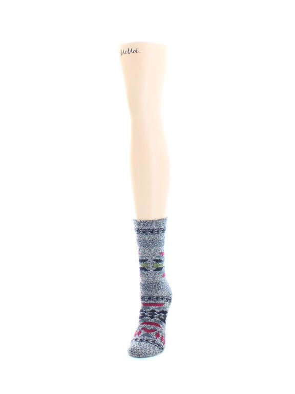 Soft & Cozy Aztec Patterned Crew Length Boot Socks - Womens - Female