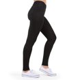 thumbnail image 1 of MeMoi Soft & Smooth Microsuede Leggings - Womens - Female (Large/X-Large, Black), 1 of 7