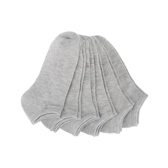 MeMoi Solid Half Cushion Low-Cut Socks 6 Pack - Womens - Female, One Size, Gray Heather