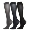 thumbnail image 1 of MeMoi Solid Microfiber Trouser Socks 3 Pack - Womens - Female, 1 of 2