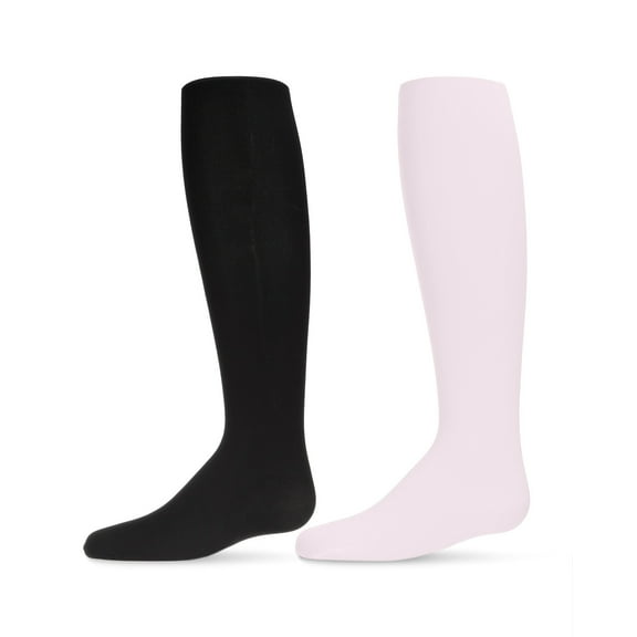 MeMoi Solid  Opaque Microfiber Tights 2-Pack - Girls - Female, 10-14, White-White