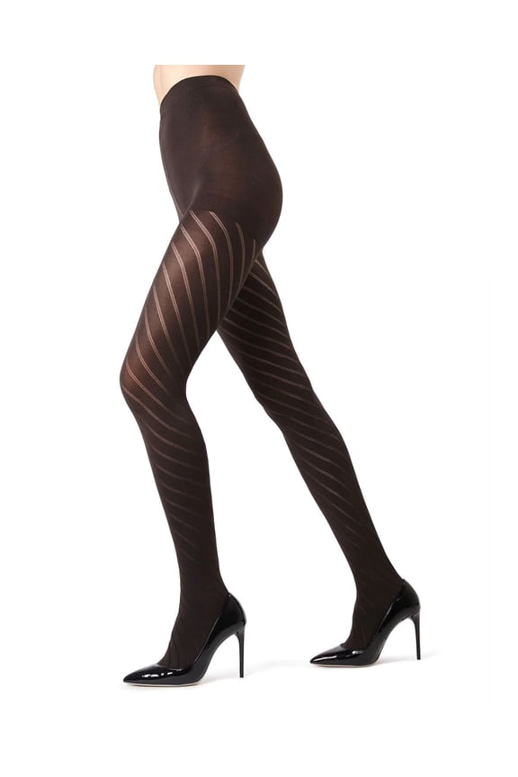 Spiral Opaque Control Top Tights - Womens - Female, Q1/Q2, Dark Chocolate