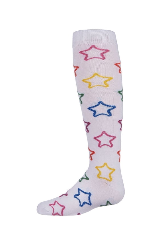 Star Shine Knee-High Socks - Girls - Female, 4, White