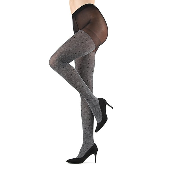 MeMoi Static Pindot Opaque Tights - Mens - Male