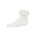 thumbnail image 1 of MeMoi  Step and Shimmer Ruffle Anklet Socks - Girls - Female, 0, White, 1 of 10