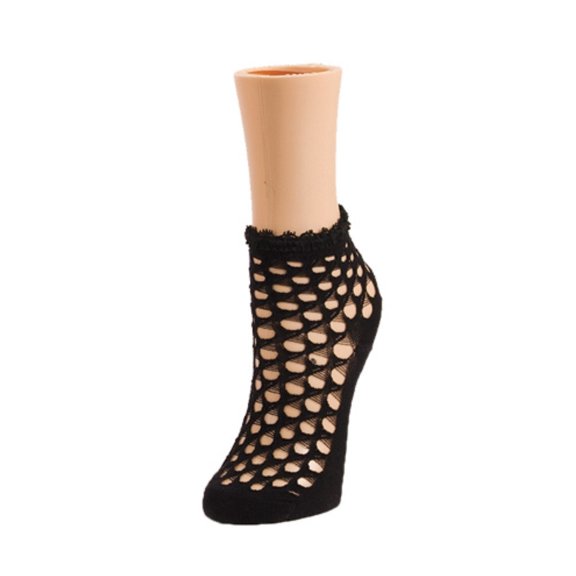MeMoi Stranded Dots Women's Ankle Socks - Womens - Female, One Size, Black