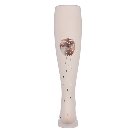 MeMoi Strawberry Feet Forever Printed Girls Opaque Tights - Girls - Female, 12-14, Winter White