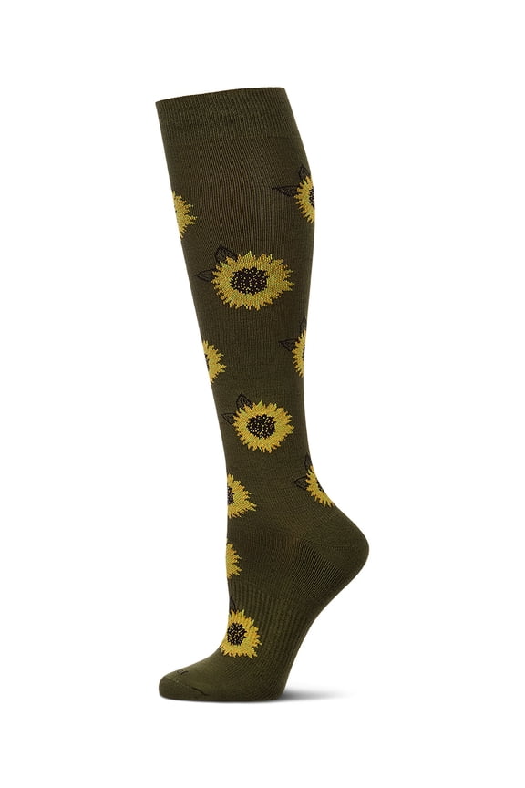 Women's Sunflower Bamboo Compression Socks, 9-11, Olive