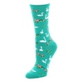 thumbnail image 1 of MeMoi Swans on a Lake Bamboo Blend Crew Socks - Womens - Female, One Size, Black, 1 of 3