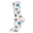 thumbnail image 1 of MeMoi Sweet Candy Bamboo Crew | Valentines Day Socks by MeMoi One Size / White, 1 of 7