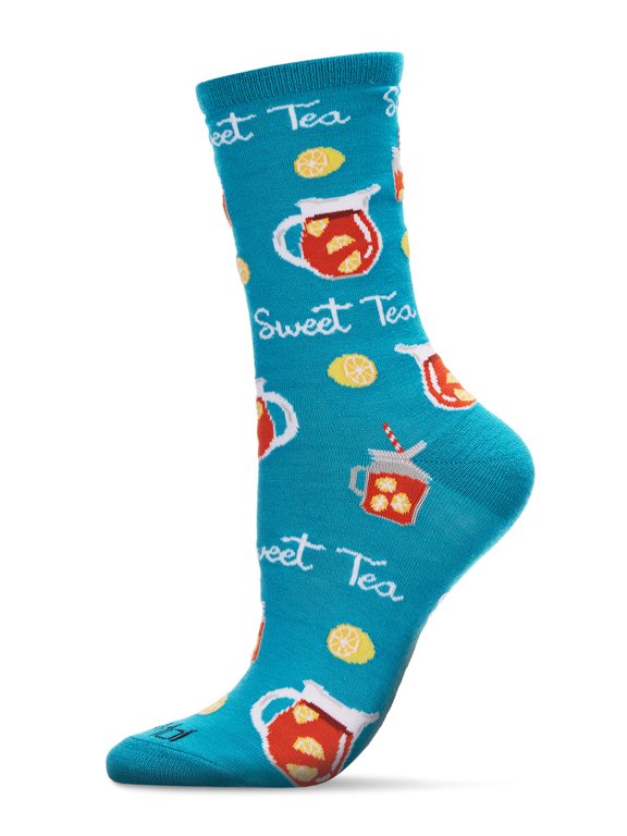 Sweet Tea For Me Bamboo Blend Crew Sock - Womens - Female, 9-11, Sunshine