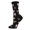 thumbnail image 1 of MeMoi Sweet Treats Cake Bamboo Blend Crew Novelty Socks - Womens - Female, One Size, Black, 1 of 7