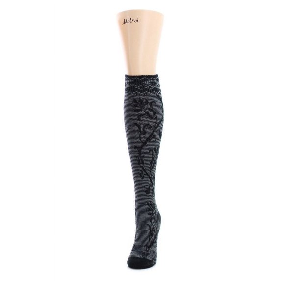 MeMoi Tech Rose Cotton Blend Knee High Sock - Womens - Female